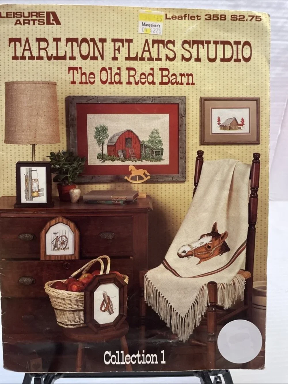 Leisure Arts Tarlton Flats Studio Old Red Barn Cross Stitch Leaflet 358 - VGUC